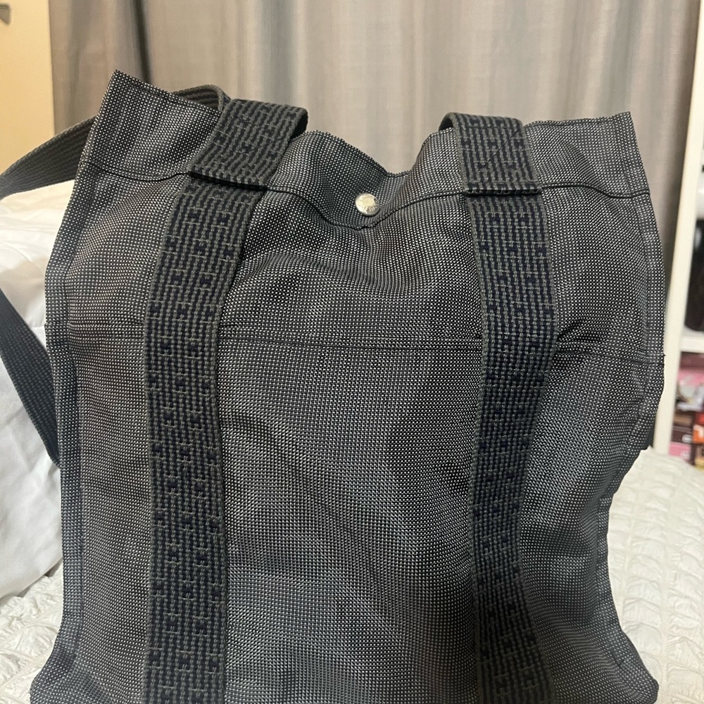 Hermes Charcoal and Black Backpack